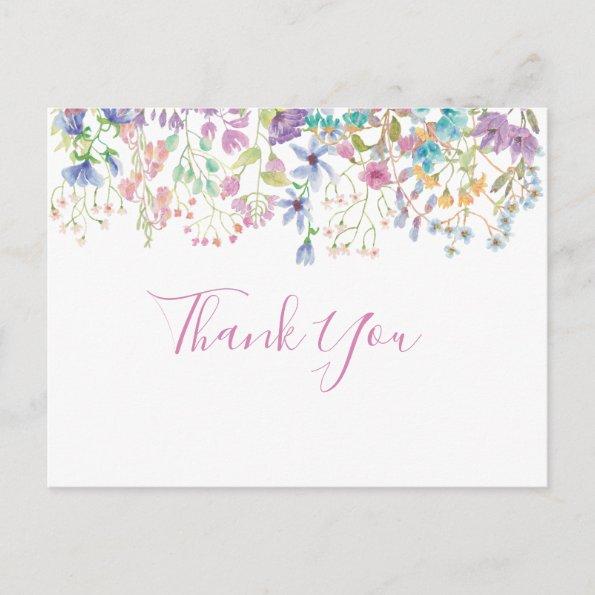 Field Floral Bridal Shower Thank You Invitations