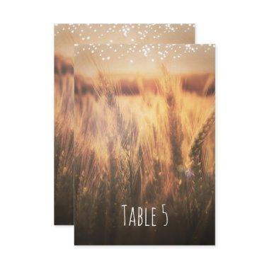 Field of Wheat Rustic Country Wedding Table Number