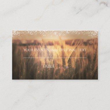 Field of Wheat Rustic Wedding Table Place Invitations