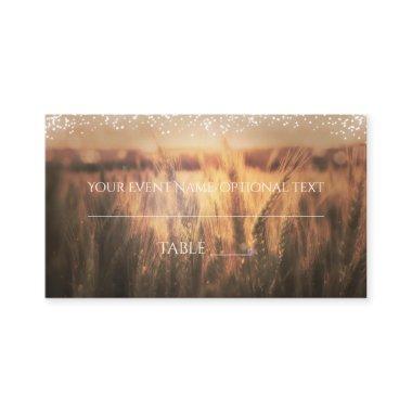 Field of Wheat Rustic Wedding Table Place