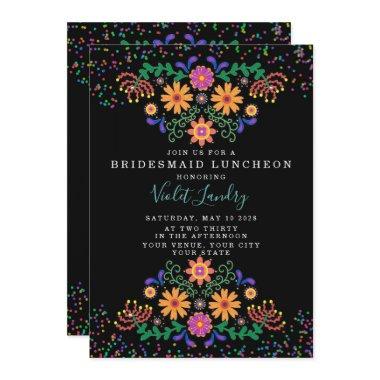 Fiesta and Cactus Colorful Bridesmaids Luncheon Invitations