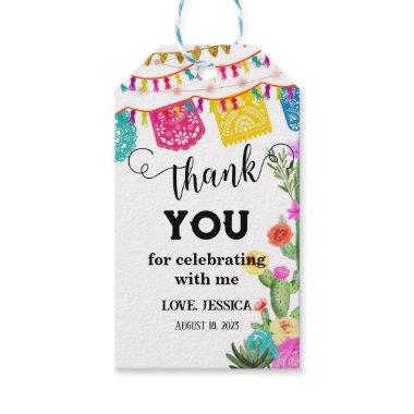 Fiesta Birthday Party Invitations Mexican theme Gift Tags