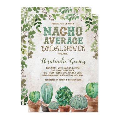 Fiesta Bridal Shower Cactus Succulent Invitations