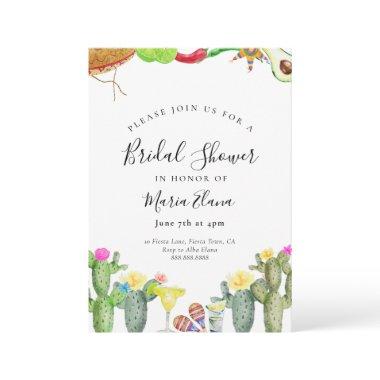 Fiesta Bridal Shower Invitations Mexican Sombrero