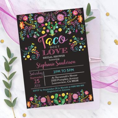 Fiesta Bridal Shower Invitations Taco bout love