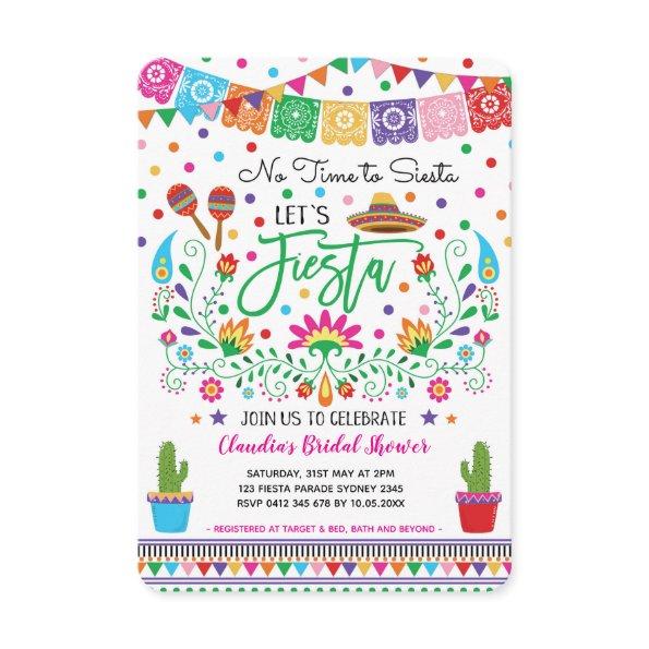 Fiesta Bridal Shower / No Time for Siesta Mexican Invitations