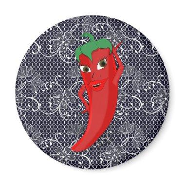 Fiesta Bridal Shower With Red Hot Pepper Diva Magnet