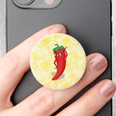 Fiesta  With Red Hot Pepper Diva PopSocket
