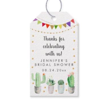 Fiesta Cactus Bridal Shower Gift Tags