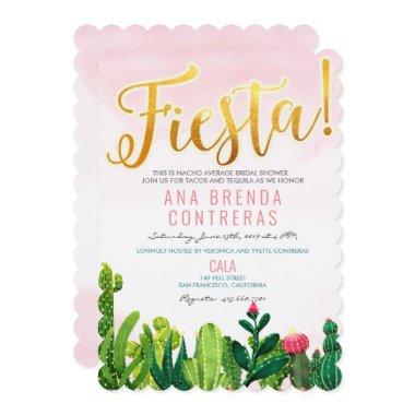 Fiesta Cactus Bridal Shower Invitations