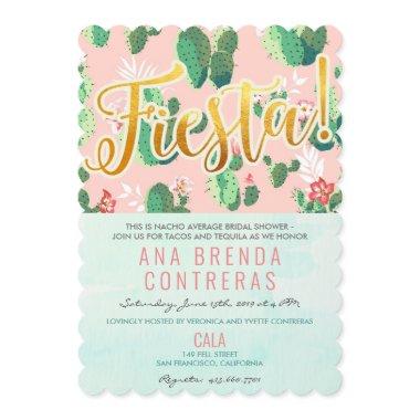 Fiesta Cactus Bridal Shower Invitations