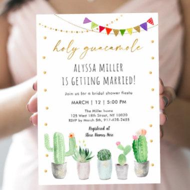 Fiesta Cactus Bridal Shower Invitations