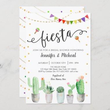 Fiesta Cactus Couples Bridal Shower Invitations