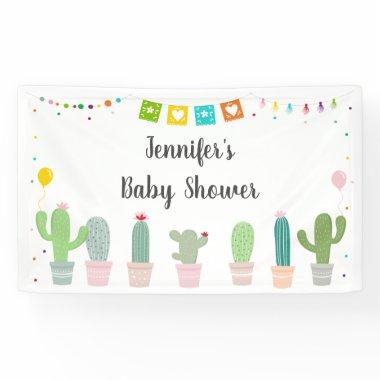 Fiesta Cactus Gender Neutral Baby Shower Banner