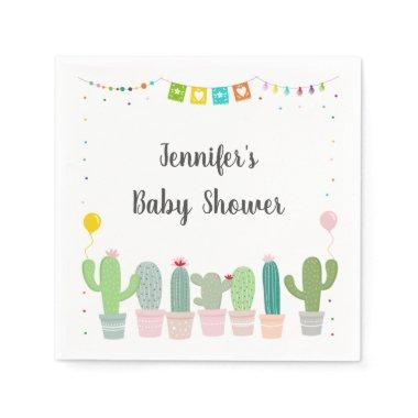 Fiesta Cactus Gender Neutral Baby Shower Napkins