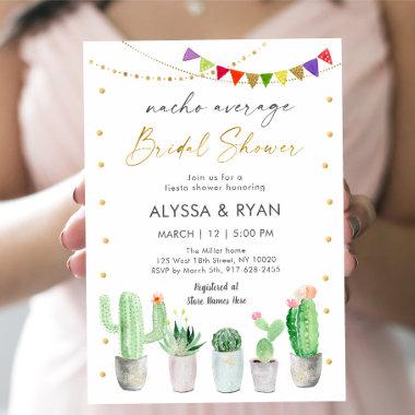 Fiesta Cactus Nacho Average Bridal Shower Invitations
