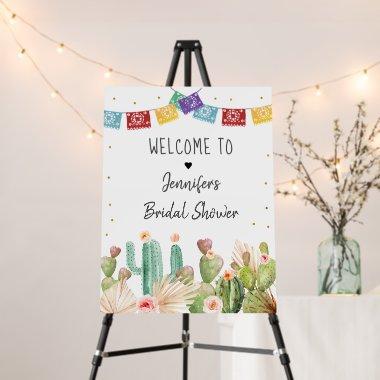 Fiesta Cactus Pampas Grass Bridal Shower Welcome Foam Board