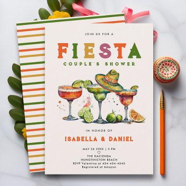 Fiesta Coed Colorful Tequila Wedding Couple Shower Invitations
