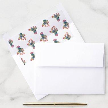 Fiesta Colorful Watercolor Cactus Envelope Liner