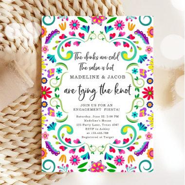 Fiesta Couples Floral Fiesta Mexican Bridal Shower Invitations