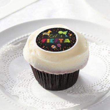 Fiesta Edible Cupcake Topper Edible Frosting Rounds