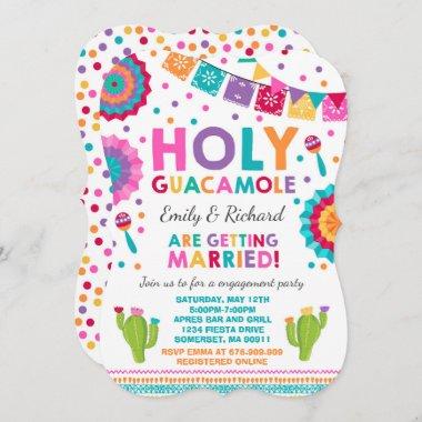 Fiesta Engagement Party Invitations Holy Guacamole