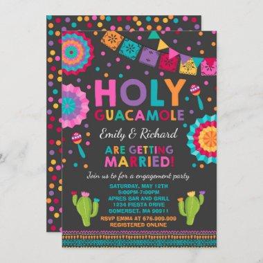 Fiesta Engagement Party Invitations Holy Guacamole
