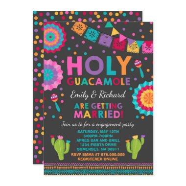 Fiesta Engagement Party Invitations Holy Guacamole