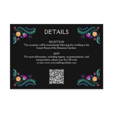 Fiesta Floral Wedding QR Details Enclosure