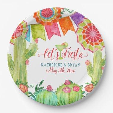 Fiesta Margarita Cactus  Paper Fan Paper Plates