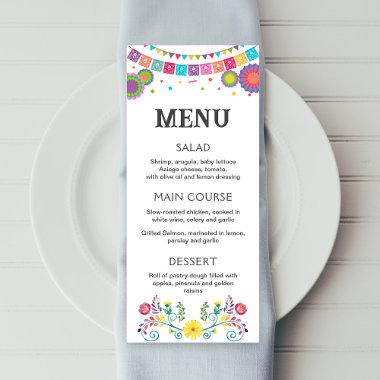 Fiesta menu, editable printable menu