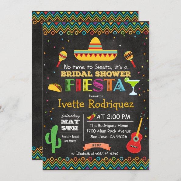 Fiesta Mexican Bridal Shower Chalk Invitations