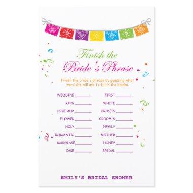 Fiesta Mexican Bridal Shower Game PRINTED