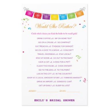 Fiesta Mexican Bridal Shower Game PRINTED