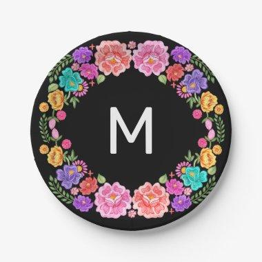 Fiesta Monogram Paper Plates