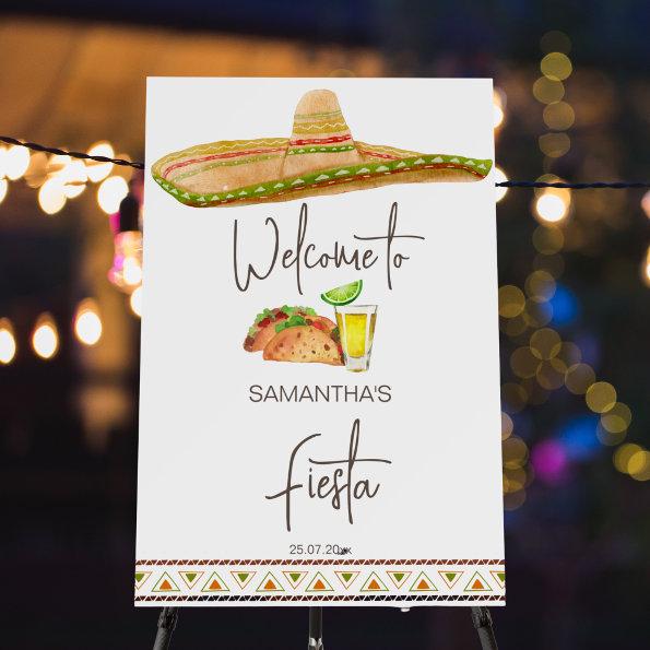 Fiesta party bridal shower birthday welcome sign