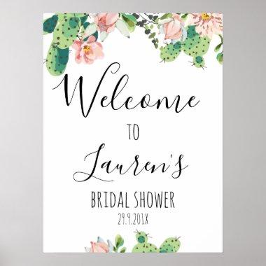 Fiesta Succulent Bridal Shower Welcome Sign