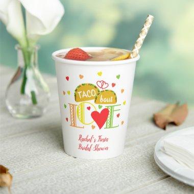 Fiesta Taco Bout Love Colorful Bridal Shower Paper Cups