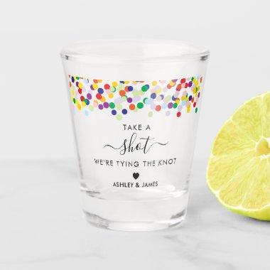 Fiesta Take a Shot We're Tying the Knot Wedding Shot Glass