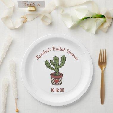 Fiesta Theme  Personalized Cactus Paper Plates