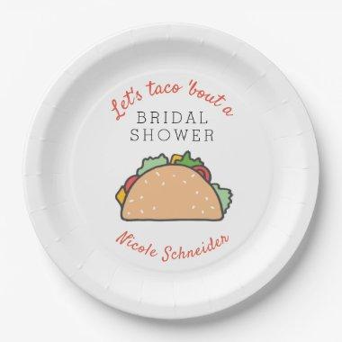 Fiesta Theme Let's Taco Bout a Bridal Shower Paper Plates