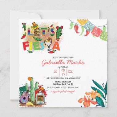 Fiesta | Watercolor Bridal Shower Invitations