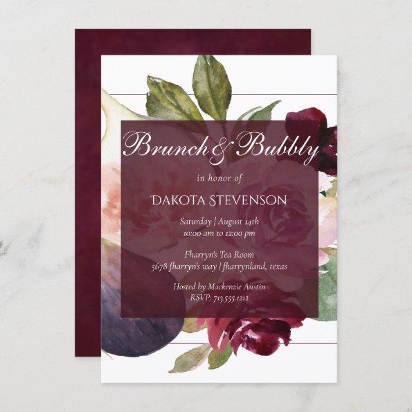 Fig Blossoms | Vintage Floral Bridal Brunch Invitations