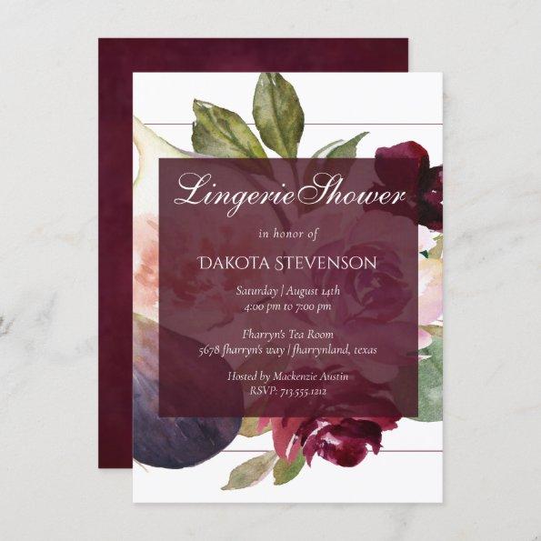 Fig Blossoms | Vintage Floral Lingerie Shower Invitations