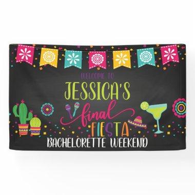 Final Fiesta Bachelorette Party Banner - Blk