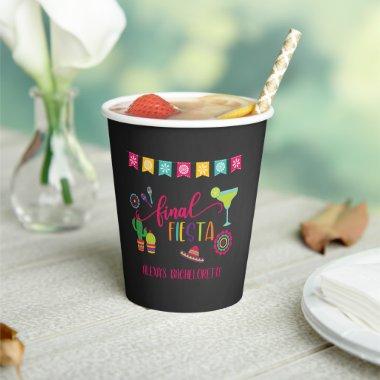 Final Fiesta Bachelorette Party Paper Cup - BLK