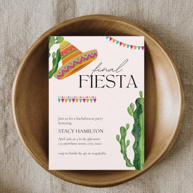 Final Fiesta Mexican Bachelorette Party Invitations