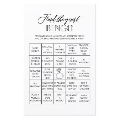 Find the guest bingo  game