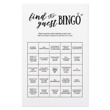 Find the Guest Bingo Game for Wedding or Bridal