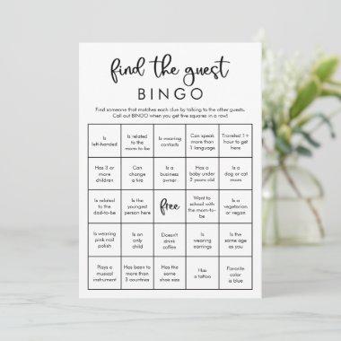 Find the guest bingo minimalist modern game Invitations